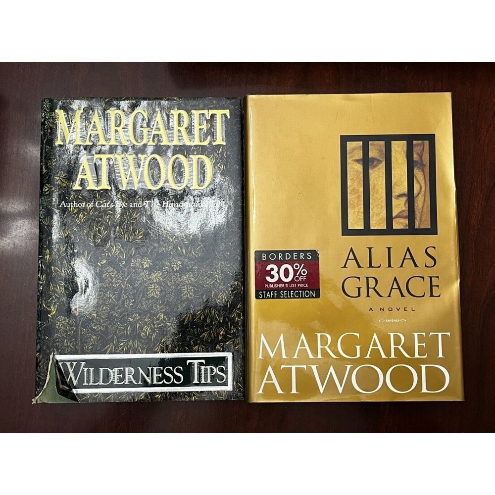 Margaret Atwood lot 2 hc/dj books Alias Grace & wilderness tips